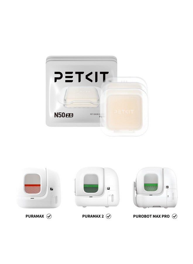 PETKIT N50 Odor Eliminator 2.0 Exclusive for PuraMax Self-Cleaning Cat Litter Box, Cat Toilet Odor Control(Pack of 3) - Image 1