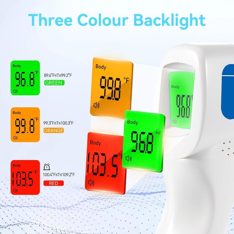 Berrcom Thermometer, 3 in 1 Contactless Infrared Fever Check Thermometer for Forehead, Ideal for Baby, Infant, Kids, and Adults, Batteries Not Included, JXB-178 (White) - Image 3