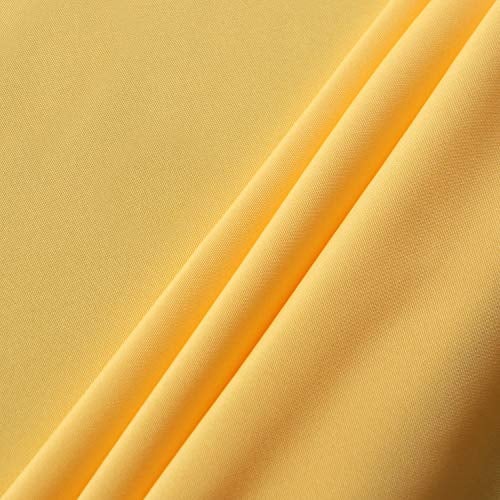 sancua Rectangle Tablecloth - 54 x 120 Inch - Stain and Wrinkle Resistant Washable Polyester Table Cloth, Decorative Fabric Table Cover for Dining Tables, Buffet Parties and Camping, Yellow - Image 3
