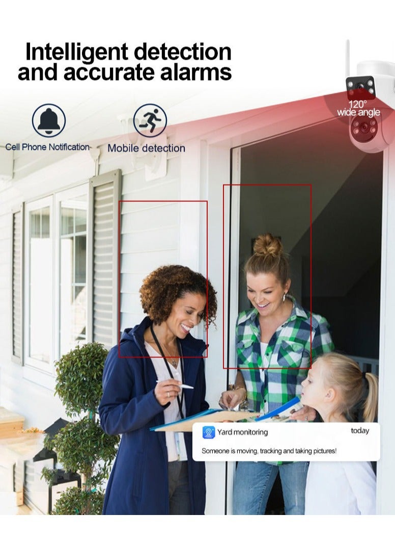 SYXUMLKLS 3G/4G LTE Cellular Security Camera With SIM Card, Outdoor Solar Power, Battery Powered with Dual View - Image 5