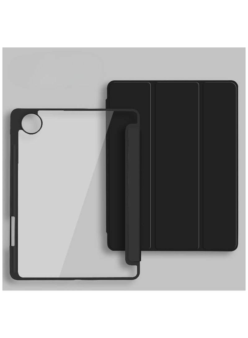 general Case Compatible with Honor MagicPad 2 2024 (12.3 inch) Tablet, Trifold Stand Cover Case with Pencil Holder,PU Leather Clear Transparent Back Cover