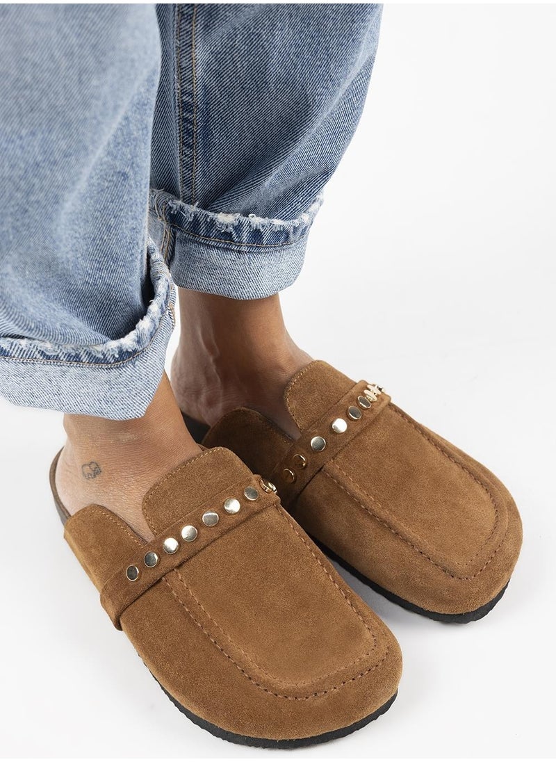 Manijero Bonita 2 Women's Genuine Leather Trocque Sabo Taba Slippers  - Image 3