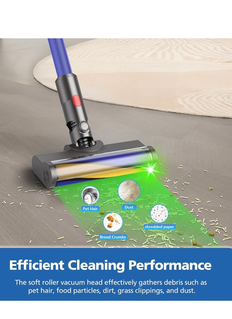 SYOSI - Dust Detect Vacuum Attachments for Dyson V7 V8 V10 V11 V15 Cordless Cleaners, Hardwood Floor Soft Roller Brush Head Replacement Motorhead Accessories Parts with Green Light - Image 1