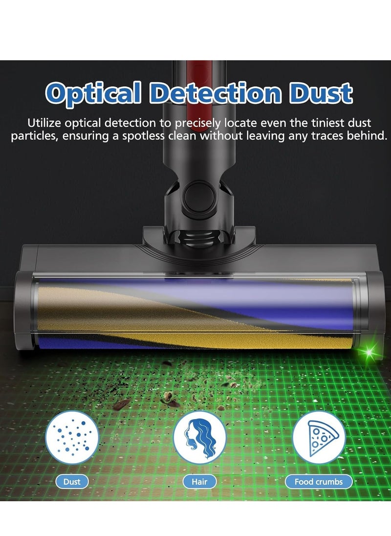 SYOSI - Dust Detect Vacuum Attachments for Dyson V7 V8 V10 V11 V15 Cordless Cleaners, Hardwood Floor Soft Roller Brush Head Replacement Motorhead Accessories Parts with Green Light - Image 1