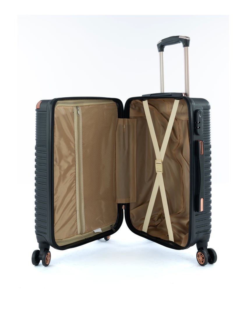 LIMRA Cabin Carry Check-In Luggage Trolley Size 20 inch Black - Image 4