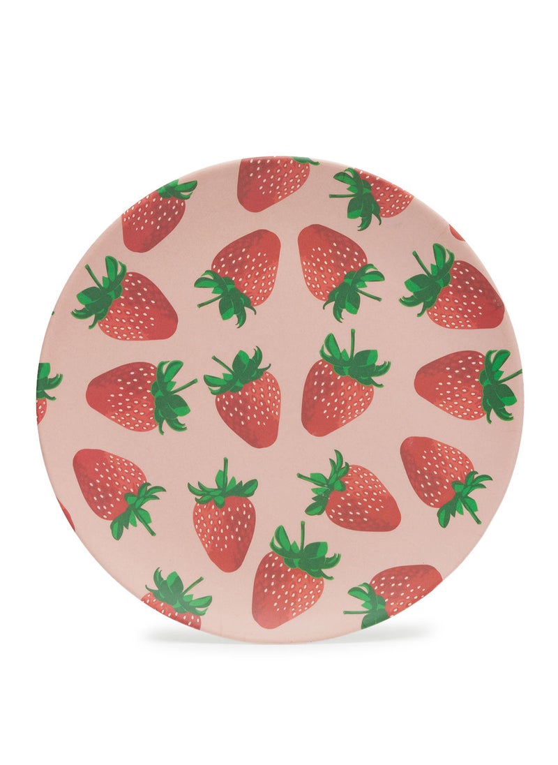 Simply Kitchen Strawberry Bamboo Fiber Large Plate  - Image 2
