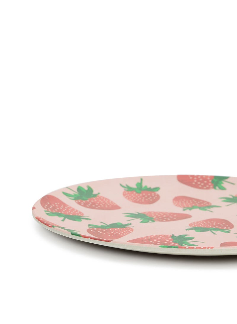 Simply Kitchen Strawberry Bamboo Fiber Large Plate  - Image 3