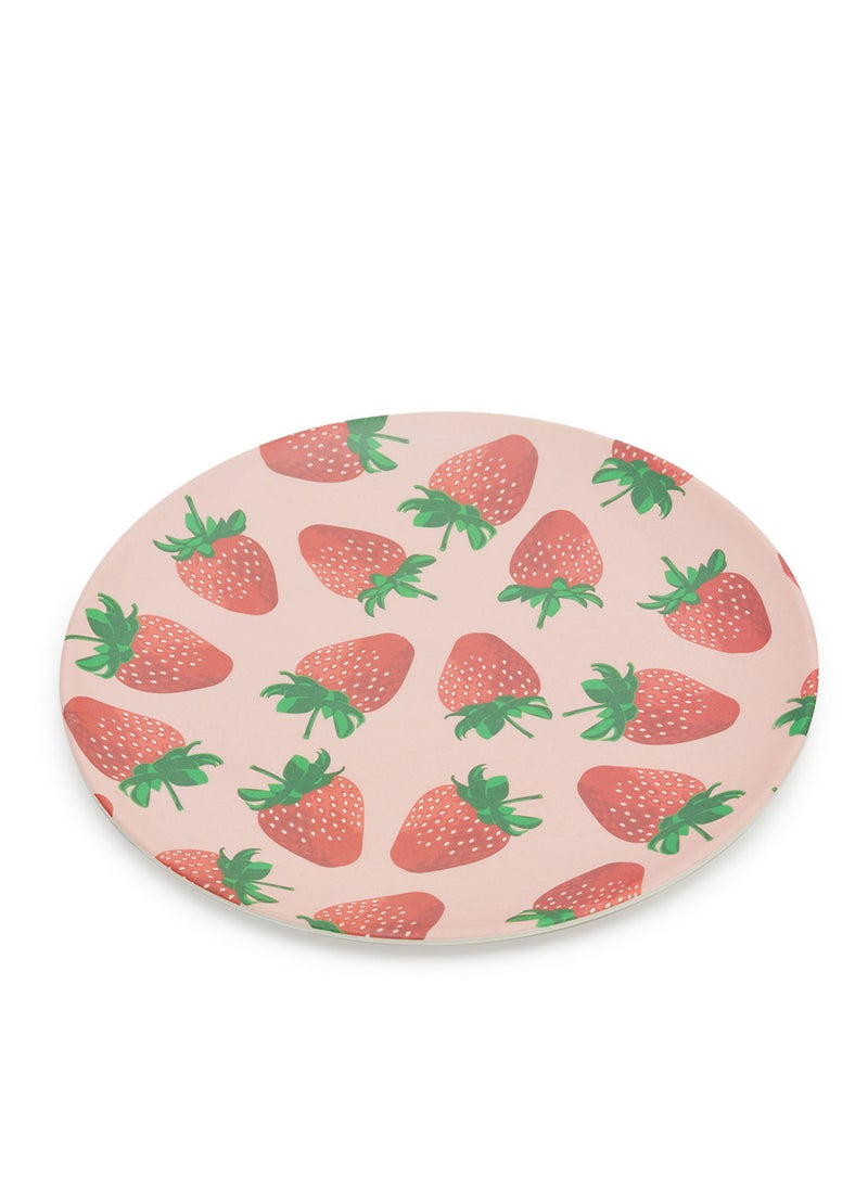 Simply Kitchen Strawberry Bamboo Fiber Large Plate  - Image 1