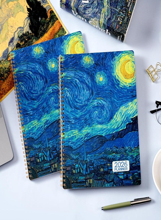 BooQool 2026 Planner - 9" x 11" Weekly and Monthly Planner 2026 from JAN. 2026 to DEC. 2026, 2026 Weekly and Monthly Calendar with Tabs, Twin-Wire Binding, Inner Pocket, Thick Paper - Image 2