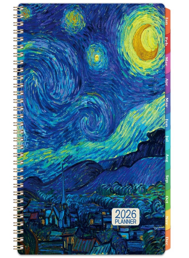 BooQool 2026 Planner - 9" x 11" Weekly and Monthly Planner 2026 from JAN. 2026 to DEC. 2026, 2026 Weekly and Monthly Calendar with Tabs, Twin-Wire Binding, Inner Pocket, Thick Paper - Image 1