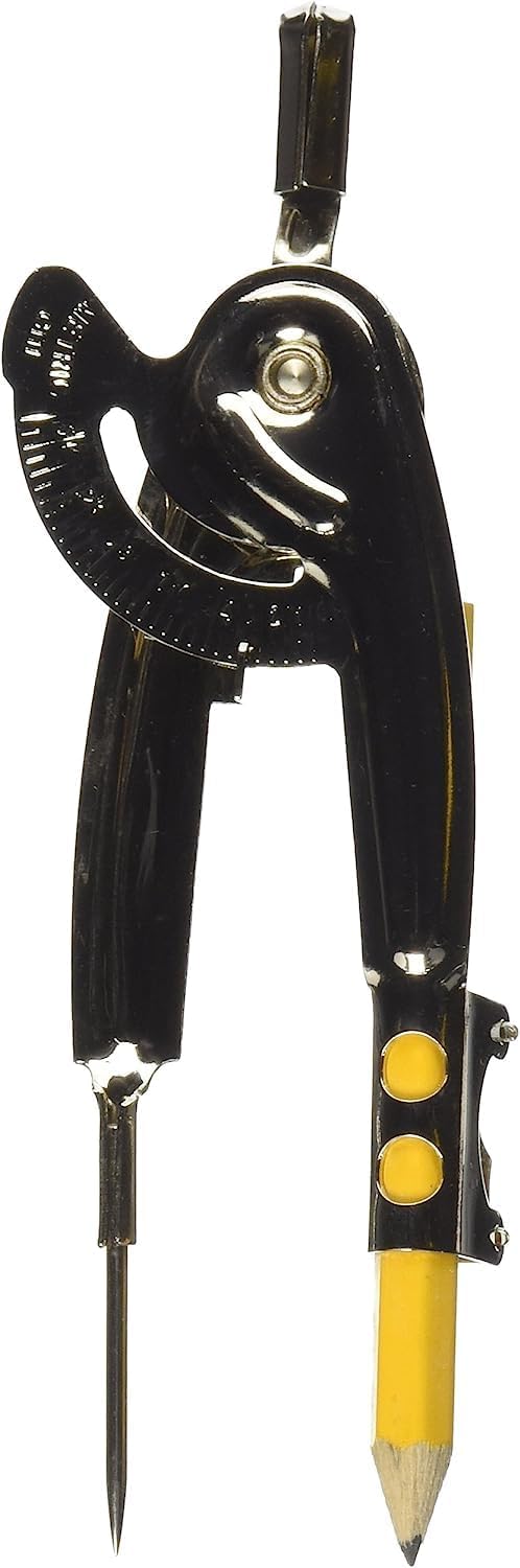 Westcott Metal Ball Bearing Compass with Pencil Nickel Plated 12201 - Image 3