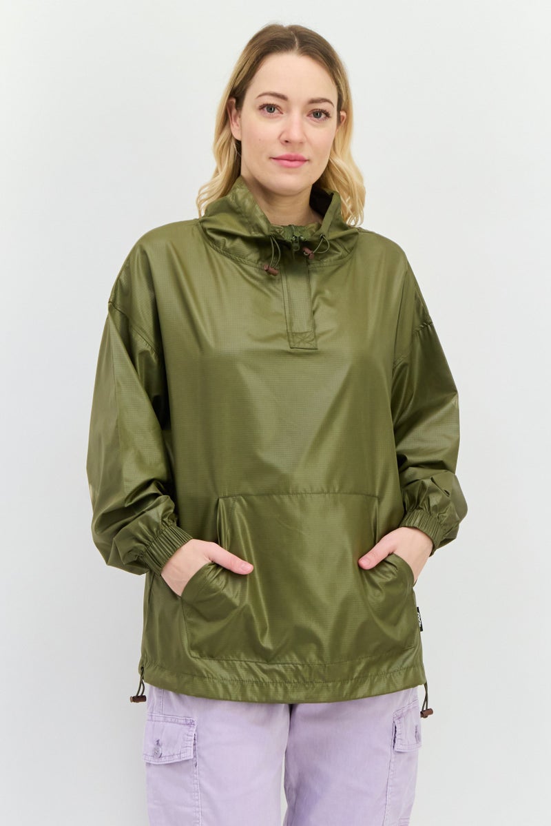 Asos 4505 Women Plain Windbreaker Jackets, Olive - Image 1