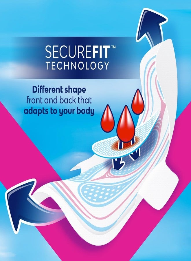 Saba Kombucha SABA Ultra Invisible Ultra Thin Regular Pads with Wings, SecureFit Technology, 3-Pack of 18 Pads (54 Count - Image 2