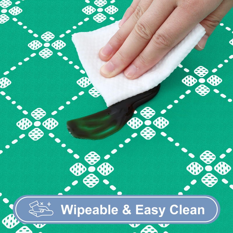 Misaya Rectangle Vinyl Table Table Tableloth مرنة مرنة مع وجود غطاء طاولة بلاستيكي مقاوم للمخلف - Image 5