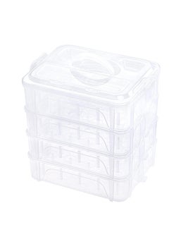 New brothread New brothread 4 Layers Stackable Clear Storage Box/Organizer for Holding 80 Spools Home Embroidery & Sewing Thread (Spool Size Requirement: Height≤2.2"/5.6CM; Width≤1.69"/4.3CM)  - Image 1