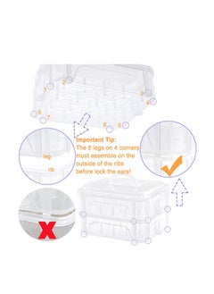 New brothread New brothread 4 Layers Stackable Clear Storage Box/Organizer for Holding 80 Spools Home Embroidery & Sewing Thread (Spool Size Requirement: Height≤2.2"/5.6CM; Width≤1.69"/4.3CM)  - Image 4