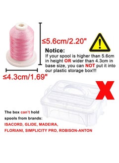 New brothread New brothread 4 Layers Stackable Clear Storage Box/Organizer for Holding 80 Spools Home Embroidery & Sewing Thread (Spool Size Requirement: Height≤2.2"/5.6CM; Width≤1.69"/4.3CM)  - Image 3