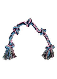 MAJIBAO Large dog rope toy with Durable, 100% cotton dog toy for all breeds, Safe resistant interactive toy, 90 cm, Aggressive chewer, Cleaning teeth and Protects oral health, Toy for Tug of War (Multi-color)  - Image 1