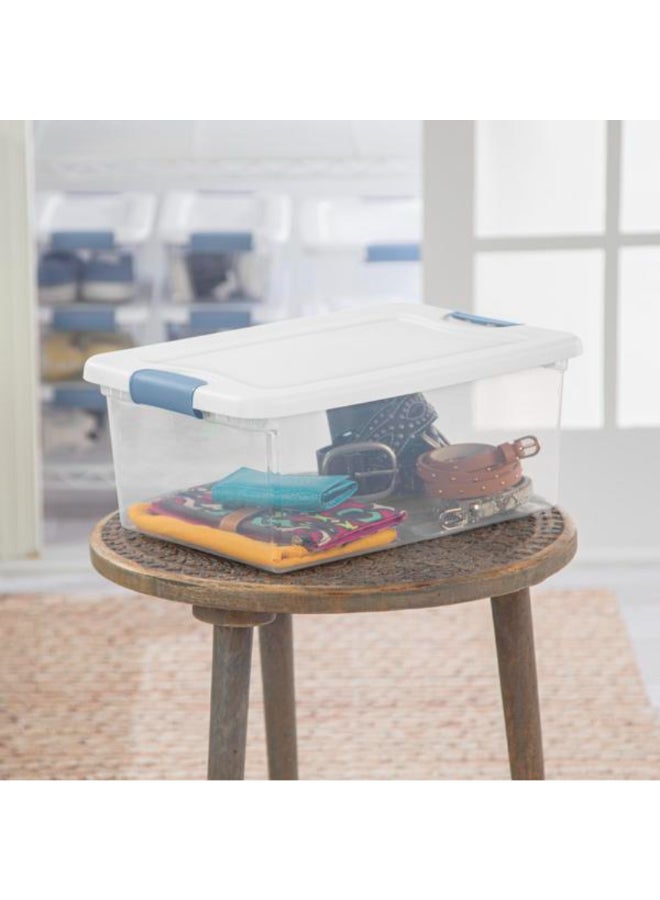 ستيريليت صندوق تخزين بلاستيكي مستطيل بإغلاق بمشبك شفاف وأزرق 15 كوارت 4387106 - Image 5