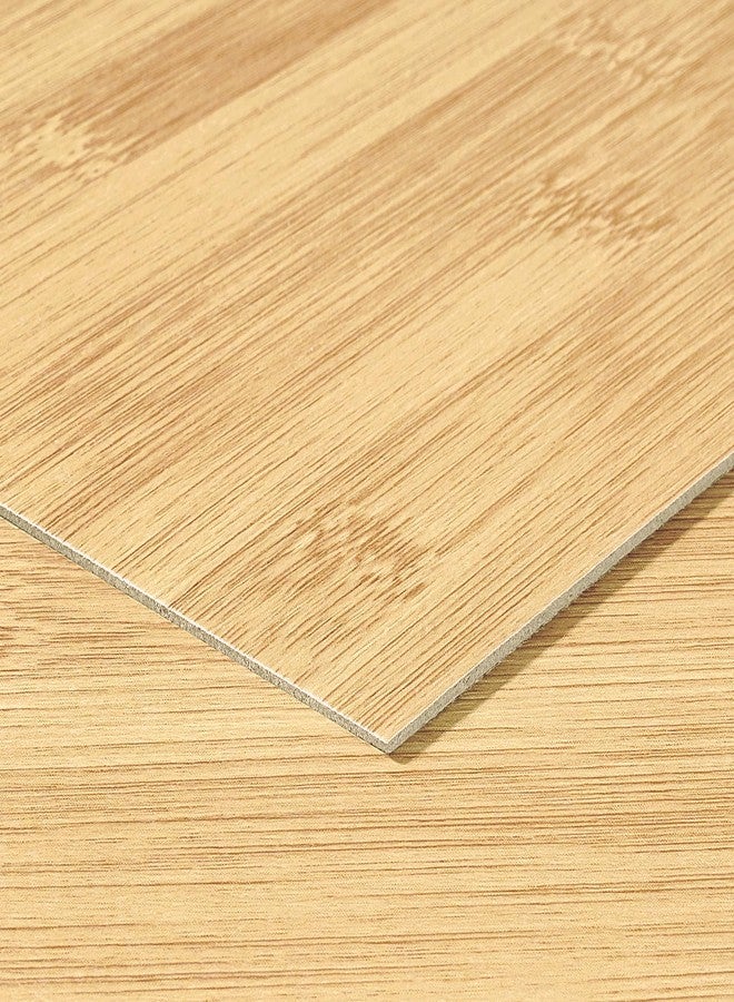Livelynine Peel and Stick Floor Tile Wood Look Bamboo Flooring Tiles Waterproof Sheet Vinyl Flooring 12x12" 4-Sheets Natural Wood Laminate Flooring Renter Friendly Floor Stickers Sticky Bathroom Tiles - Image 4