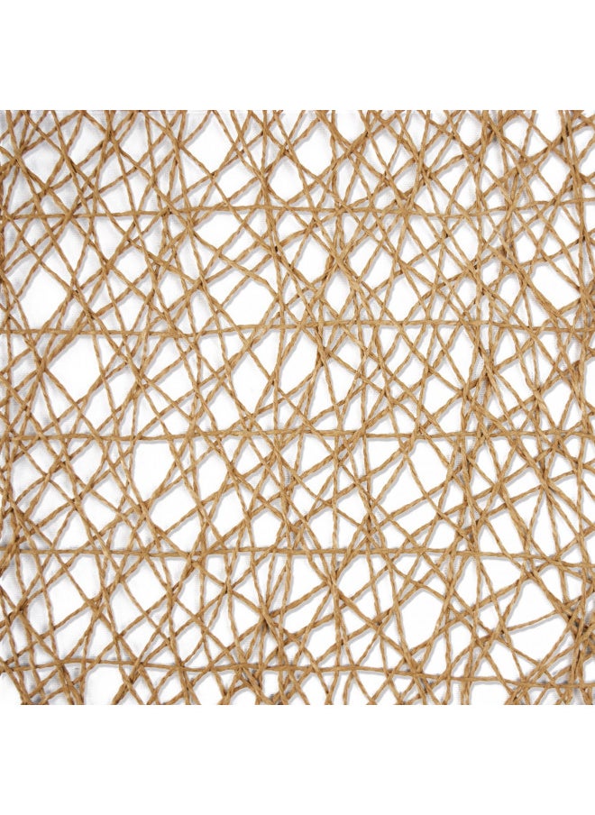 DII Woven Paper Tabletop Collection Holiday or Event Décor, Reversible Square Placemat Set, 16x16, Taupe, 6, Piece