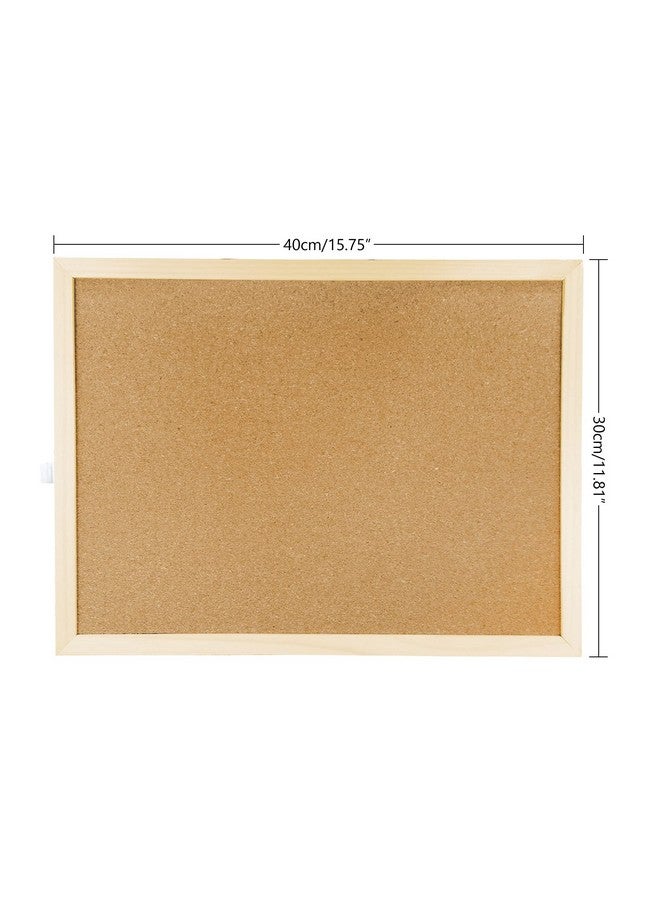 GDMINLO Cork Board Bulletin Board, 15.7"X 11.81" Pin Boards For Walls, Oak Wood Finish Frame, Wall Mounted Cork Board For Office Home And School(Pins, Eye Bolts, Gaskets, Screws) - Image 4
