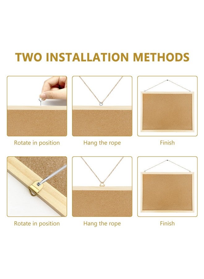 GDMINLO Cork Board Bulletin Board, 15.7"X 11.81" Pin Boards For Walls, Oak Wood Finish Frame, Wall Mounted Cork Board For Office Home And School(Pins, Eye Bolts, Gaskets, Screws) - Image 3
