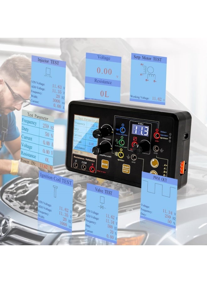 QDB-4A Ignition Coil Tester, Automobile Actuator Drive Detector, Drive Fault Tester for Test Including Injector Solenoid Valves Idle Stepping Instrument Urea Pump Motors Driver Treasure - Image 4