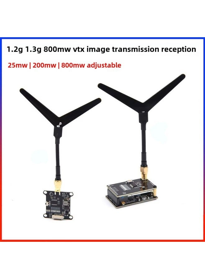 1.2G 1.3G 800mW VTX Figure Transmission 9CH Transmit And Receive 0.8W (Upgrade 1W) Wireless Figure Transmission DMKR-Color:1.2g 1.3g 9ch Vrx Receiving (old Version)