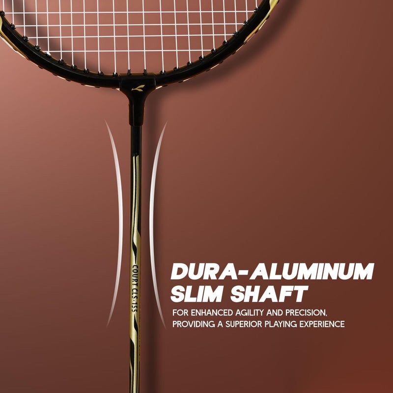 KONEX Aluminium Badminton Racquet | Optimized String Tension, Ergonomic Grip & Durable Frame | Full Cover Included - Black (Pack of 2) - Image 3