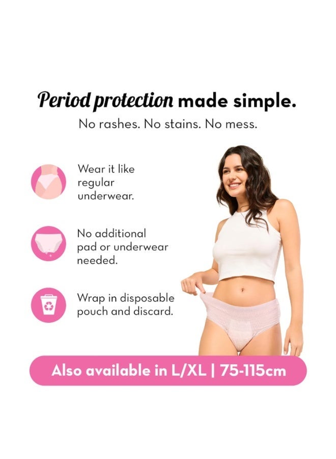 Plush Comfort High Waist Disposable Period Panty for Girls Heavy Flow- 10 Pcs M/L (60-100cm) | Anti-Bacterial, Non-Bulky 12-Hr Protection | 360° Coverage 100% Rash-Free Period Panties - Image 3