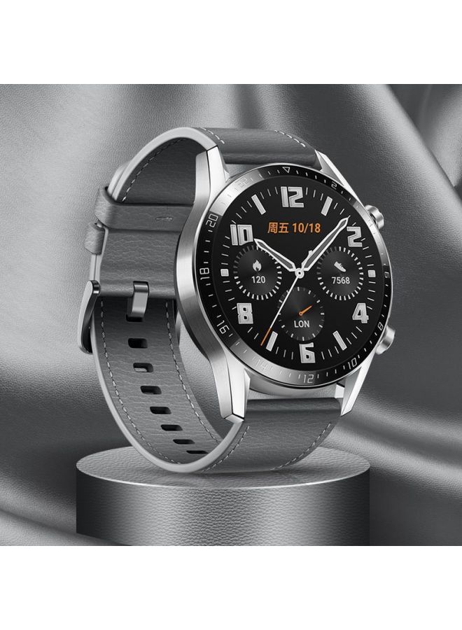 For huawei Watch GT4/GT3 Strap Watch3pro Genuine Leather GT2 Glory 4 Wristband GS3 Sport Cowhide 1-Color:【genuine Leather Strap-dark Night】-suitable For huawei: Watch4 /4pro - Image 4