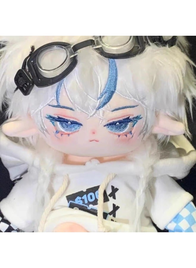 Back To Cold Cotton Doll 20cm Naked Doll Fried Mao Doll Clothes Men's Handsome Dress-up Doll Gifts For Girls-Specifications:20cm With Skeleton Installed-Color:Tracing Cold Naked Baby Tracing Wind Detector Baby Clothes [Gift]] - Image 5