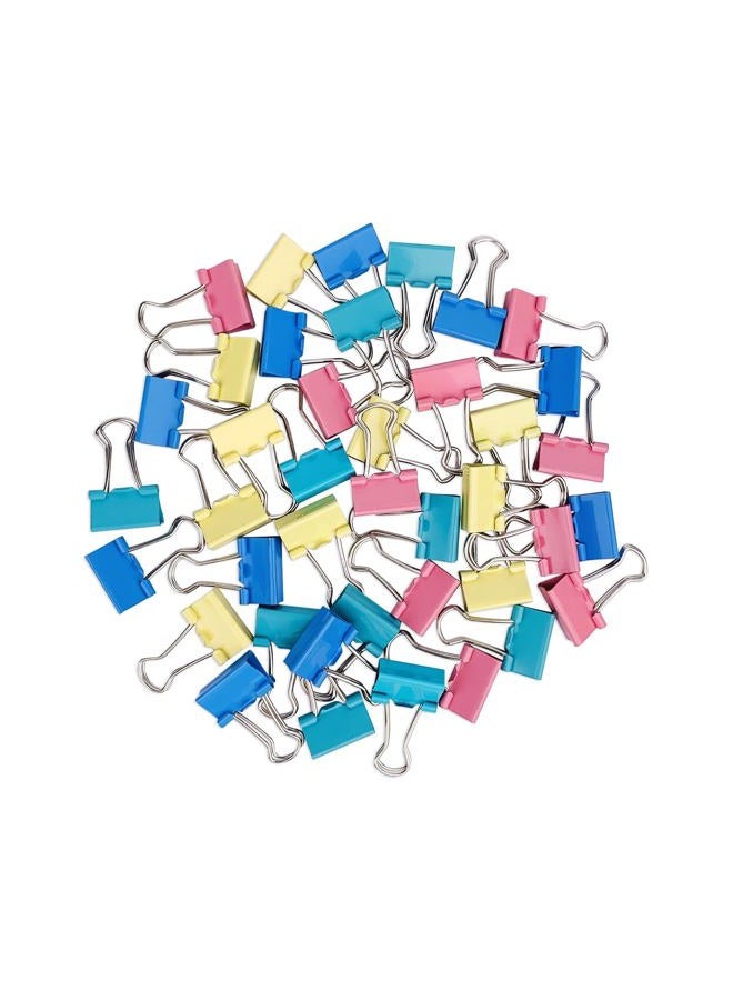Ykimok 40-Pack Mini Binder Clips in 4 Colors (Blue, Yellow, Red, Green), 15mm/0.6-Inch Small Paper Clips for Home, School, Office and Business - Image 1