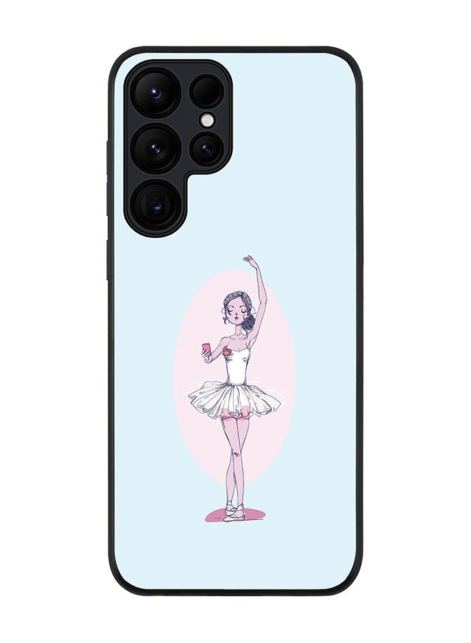 Stylizedd Rugged Black edge case for Samsung Galaxy S24 Ultra, Slim fit Soft Case Flexible Anti Drop TPU Gel Thin Cover- Twirling Ballerina - Image 1
