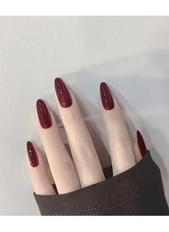 ORiTi 24pcs/set Solid Color Press On Nails, Multi Shape Fake Nails, Glossy Full Cover False Nails For Women And Girls  - Image 1
