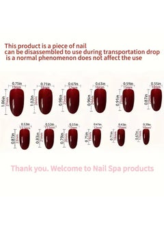 ORiTi 24pcs/set Solid Color Press On Nails, Multi Shape Fake Nails, Glossy Full Cover False Nails For Women And Girls  - Image 4