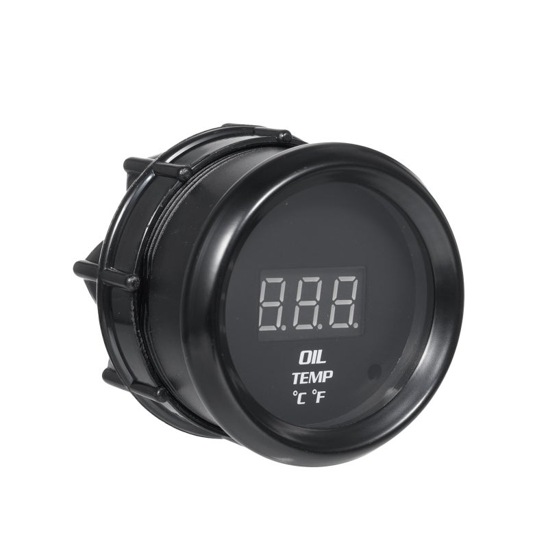 Oil Temperature Gauge: Black, Dual Unit Switchable - Precise Monitoring, Built-in Sensor With Blue LED Lighting for 12V Vehicles, Engine Safety - Image 5