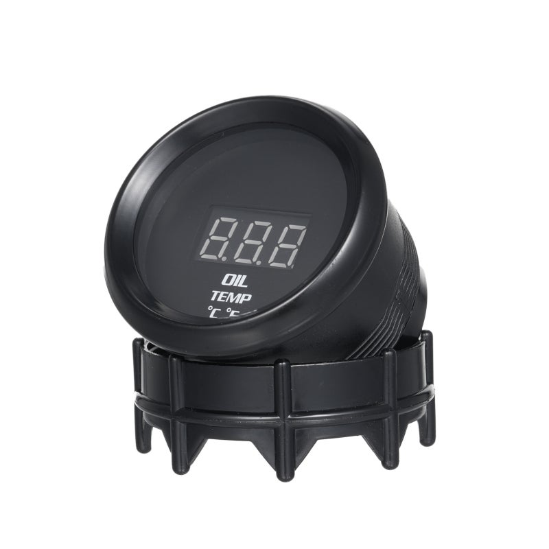 Oil Temperature Gauge: Black, Dual Unit Switchable - Precise Monitoring, Built-in Sensor With Blue LED Lighting for 12V Vehicles, Engine Safety - Image 2