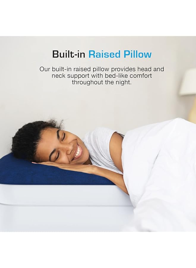 ACTIVE ERA Luxury Single Size Inflatable Mattress Elevated Air Mattress with Built in Pump Raised Pillow & Structured I Beam Technology - Image 5