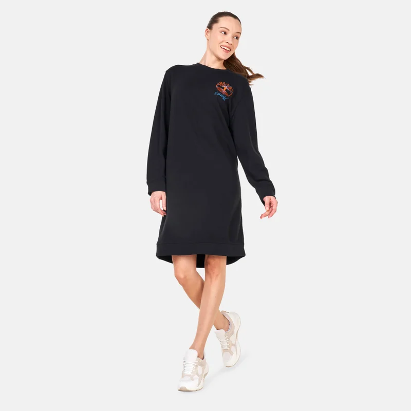 Timberland Women's Check-Logo Crewneck Dress