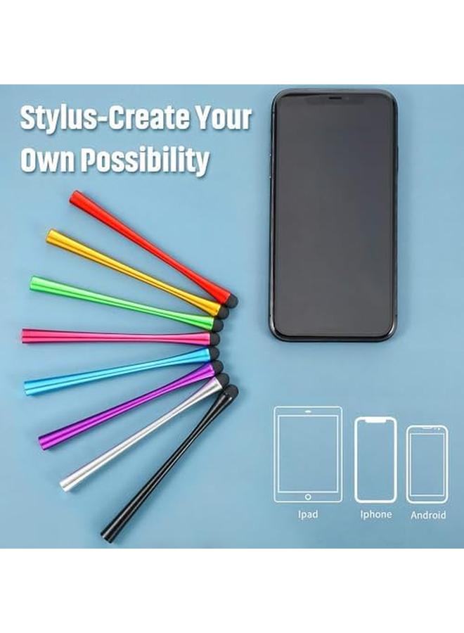 Stylus Pens For Touch Screens Capacitive Stylus Pens For Touch Screen With 8 Pack 8 Mm Rubber Tips Stylus Pens For Apple Android Smartphone And Tablets 8 Colors - Image 3