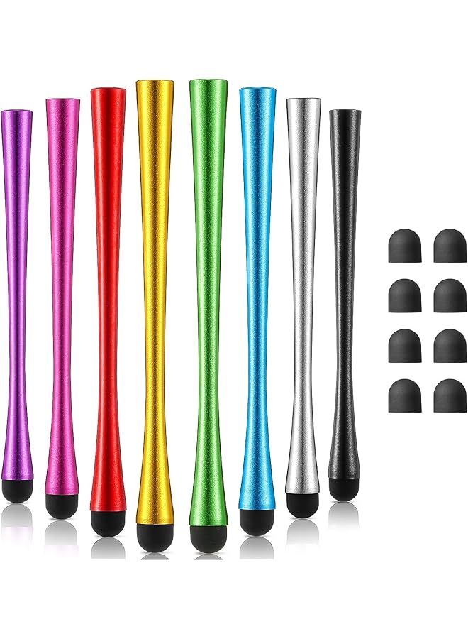 Stylus Pens For Touch Screens Capacitive Stylus Pens For Touch Screen With 8 Pack 8 Mm Rubber Tips Stylus Pens For Apple Android Smartphone And Tablets 8 Colors - Image 1