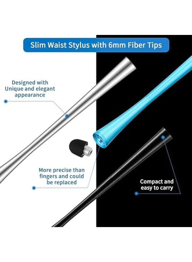 Stylus Pens For Touch Screens Capacitive Stylus Pens For Touch Screen With 8 Pack 8 Mm Rubber Tips Stylus Pens For Apple Android Smartphone And Tablets 8 Colors - Image 2