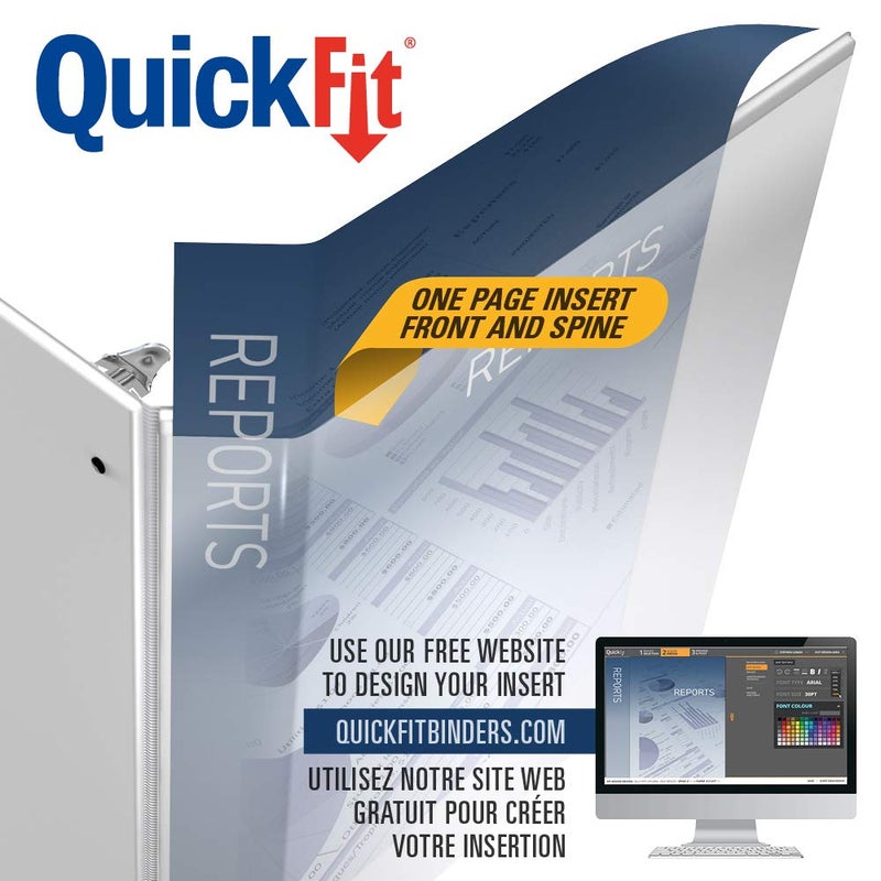 QuickFit Quick Fit D-Ring View Binders (Stride), White, 4 Inch (87060) - Image 4