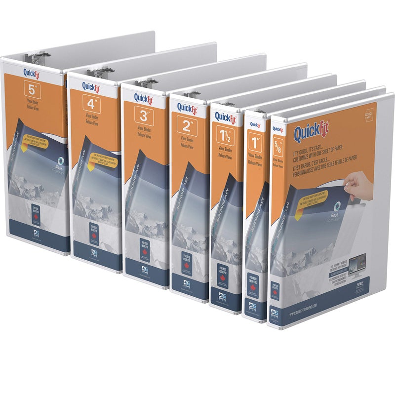 QuickFit Quick Fit D-Ring View Binders (Stride), White, 4 Inch (87060) - Image 3