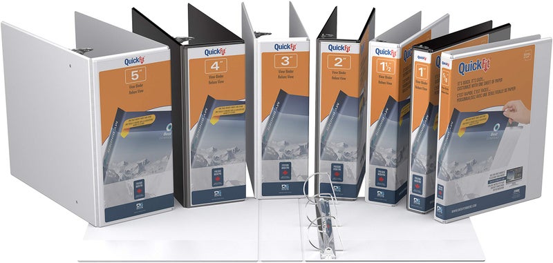 QuickFit Quick Fit D-Ring View Binders (Stride), White, 4 Inch (87060) - Image 5