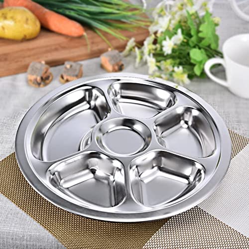 Litewoo Stainless Steel Round Divided Plate 6 Sections - Image 4