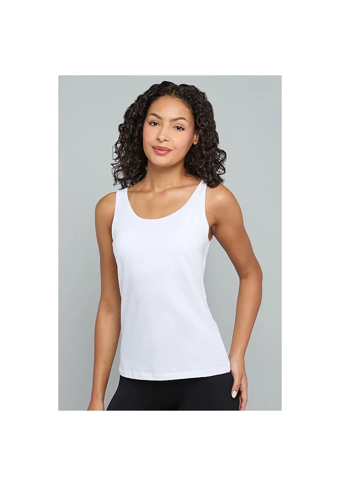 R&b Solid Tank Top with Moulded Cup