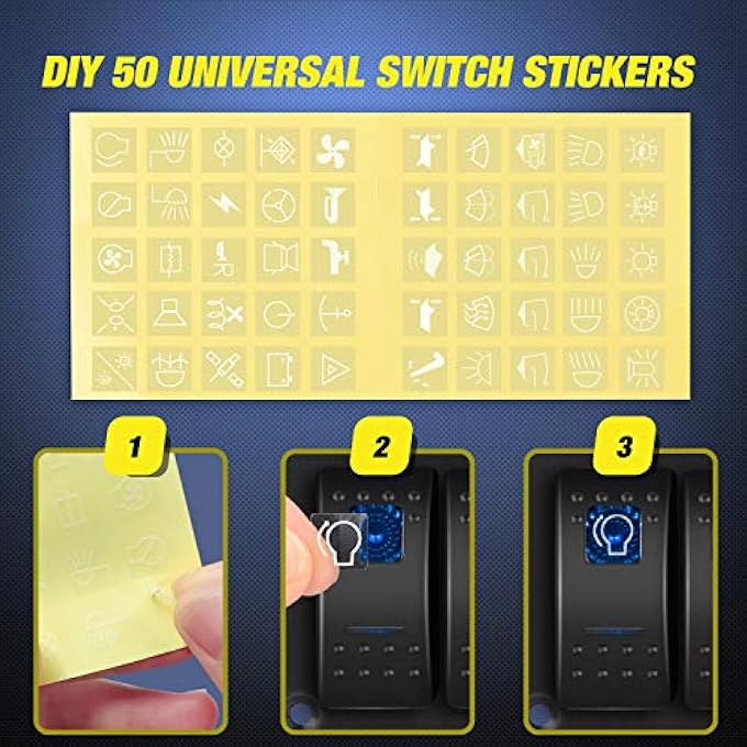 NALACAL 4 Gang Rocker Switch Panel MultiFunction Switch Panel Dual Usb Charger Panel Digital Voltmeter Switch Panel 12V Outlet Switch Panel Switch Panel With Circuit Breakers For Rv Car Boat Truck Trailer - Image 5